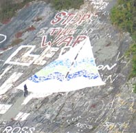 Banner on slope